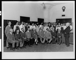 Lecture for printing students at Frank Wiggins Trade School, 1920-1929