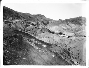 "Borax" Smith's mine at Harmony, Death Vallley, ca.1890