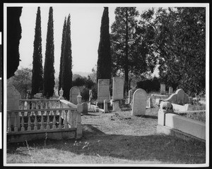 Cemetery on top of a hill, Columbia, ca.1930