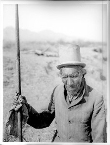 Old Pima Indian man, Vaugh-Cum, a medicine man, Pima, Arizona, ca.1900