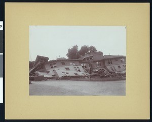 Exterior view of the Hotel Vendome Annex after the 1906 earthquake in San Jose, April, 1906