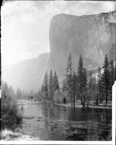 View of El Capitan as seen from the Merced River, Yosemite National Park, California, ca.1900