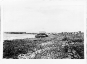 View of the Redondo Beach Pier and Bath House, ca.1886