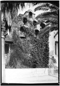 San Gabriel Mission bells, December 4, 1929