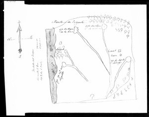 Line-drawn map of the Lugo Claim with the caption "Diseno de Santa Anita"