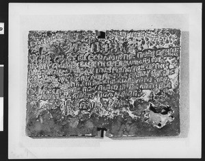 Photograph of the Drake plate left by English explorer Sir Francis ...