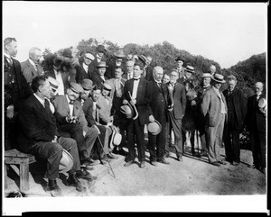 Members of the Sunset Club posing at Catalina Island, ca.1915