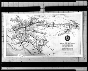 Map of the Pacific Electric Railway Routes in Southern California, 1940-1950