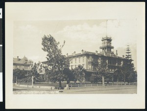 Exterior view of the Arlington Hotel, Santa Barbara, ca.1888