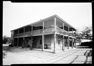 Exterior view of the Lugo Ranch home, near Bell on Downey Road and Gage Avenue