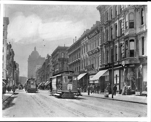 Kearny Street, looking west from Pine Street in San Francisco, ca.1905