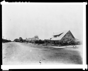 Several homes along Second Street in Covina, ca.1908