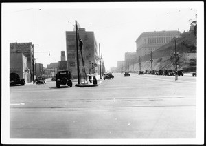 View of Spring Street looking south from Sunset Boulevard, 1900