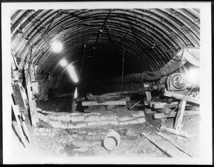 Construction inside a tunnel on the Colorado River Aqueduct, December 30, 1933