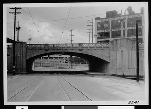 Street passing under the Fourth Street Viaduct