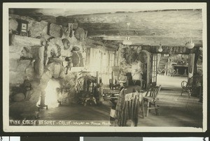 Interior view of the Pine Crest Resort, ca.1900