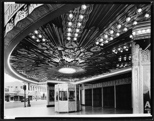 View of the entrance to the Wiltern Theater, 1931