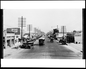 View of the intersection of Whittier Boulevard and Belvedere Street, ca.1924