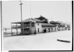 Exterior view of California's first custom house, Monterey