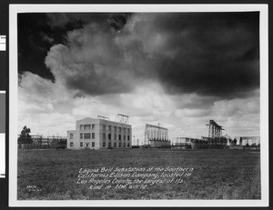 Exterior view of the Laguna Bell Substation, 1929