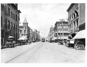 View of Colorado Boulevard looking west from Marengo Avenue, Pasadena, ca.1910