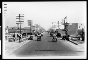 View of the intersection of Whittier Boulevard and Ocean View Avenue, showing a cleared lot, ca.1924