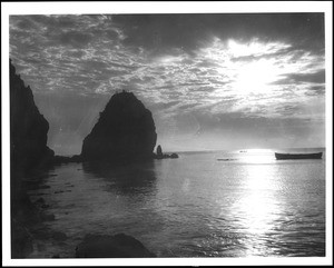 Casino Point in Avalon Bay at sunset, ca.1900