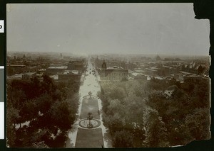 Birdseye view looking westward on Fresno, ca.1910