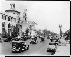 View of Figueroa Street looking north from Adams Street, Los Angeles, ca.1929