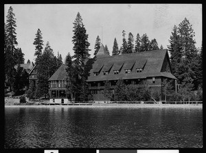 Tavern Casino on Lake Tahoe, viewed from the lake, ca.1910