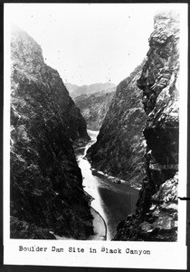 Site of the Boulder Dam in Black Canyon