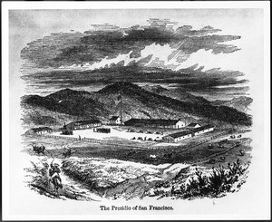 Drawing of the Presidio of San Francisco, ca.1850