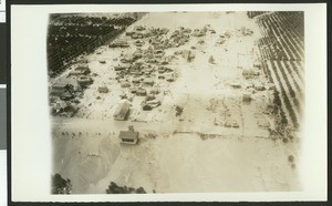 Aerial view of flooding in Placentia, ca.1930