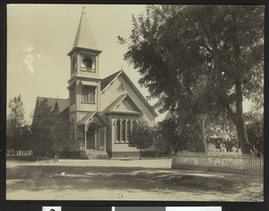 Front of a Presbyterian Church in Red Bluff, 1900-1940