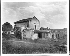 Exterior view of the Mission San Diego Alcala, ca.1888-1892