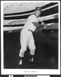 Portrait of the baseball player Maury Willis, ca.1960