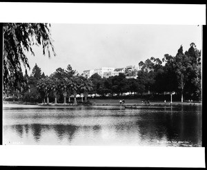 View of the lake at Echo Park, ca.1924