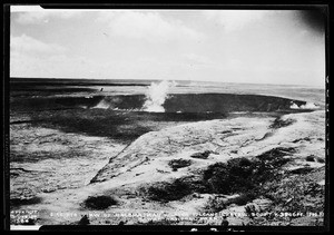 Bird-eye view of "Halemauman" at the Kilauea volcano crater, Hawaii, National Park