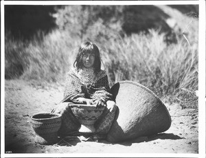 Havasupai Indian woman basket maker, ca.1900