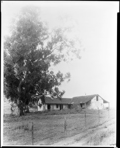 Carrion Adobe shown from a distance, San Dimas, 1938