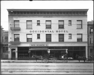 Occidental Hotel on the east side of Hill Street between Fourth Street and Fifth Street, ca.1910