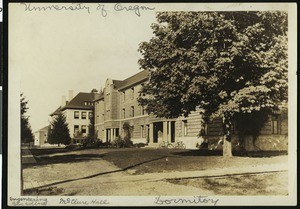 Men's dormitory, McClure Hall, and an engineering building at the University of Oregon in Eugene