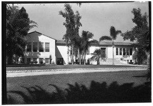 Exterior view of Claremont High School, October, 1935