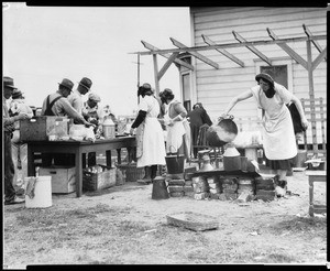 View of a Salvation Army camp for victims of the Long Beach earthquake, 1933 (1938?)