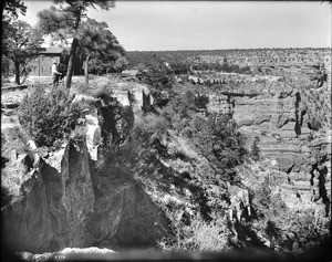 Panoramic view of the Grand Canyon from the Grand Canyon Village, ca.1900-1930