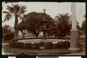 Orange Park, showing an ornate fountain, Orange, 1905