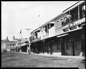 View of a street in Old Chinatown, ca.1898