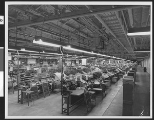 Manufacturing space at the Radio Corporation of America plant, ca.1940