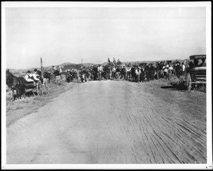 Bicycle race on Western Avenue just north of Santa Monica Boulevard, September 1896