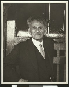Portrait of Dr. Albert Abraham Michelson, the first American to receive the Nobel Prize in sciences, ca.1930